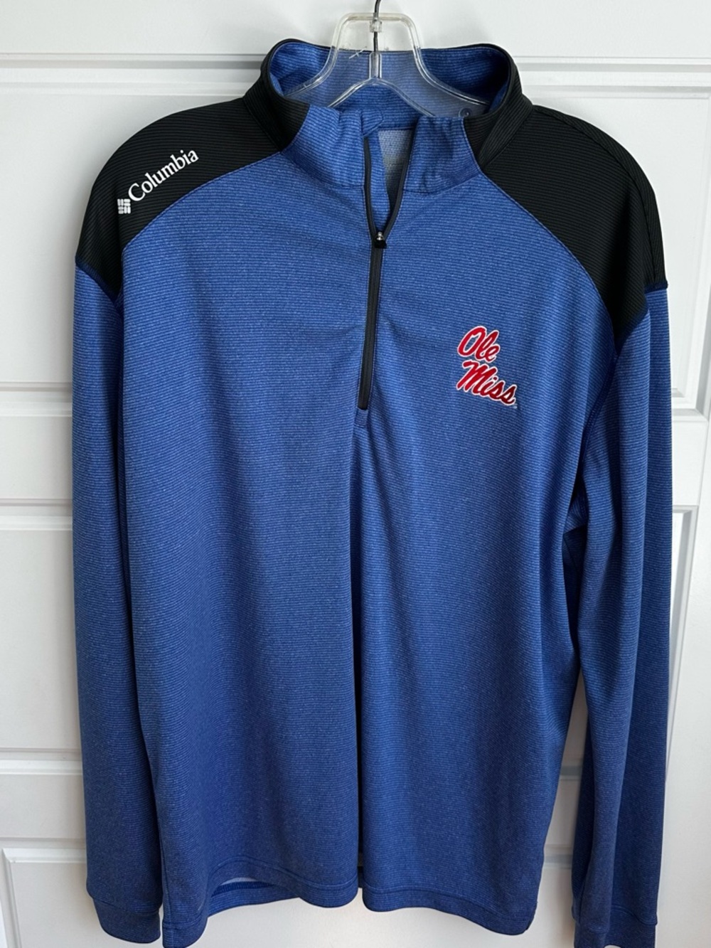 Ole Miss Columbia Quarter-Zip Pullover Size Large